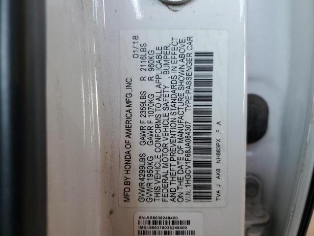1HGCV1F68JA084307 Honda ACCORD EXL