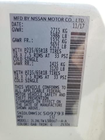 5N1DL0MM5JC509793 Infiniti QX60