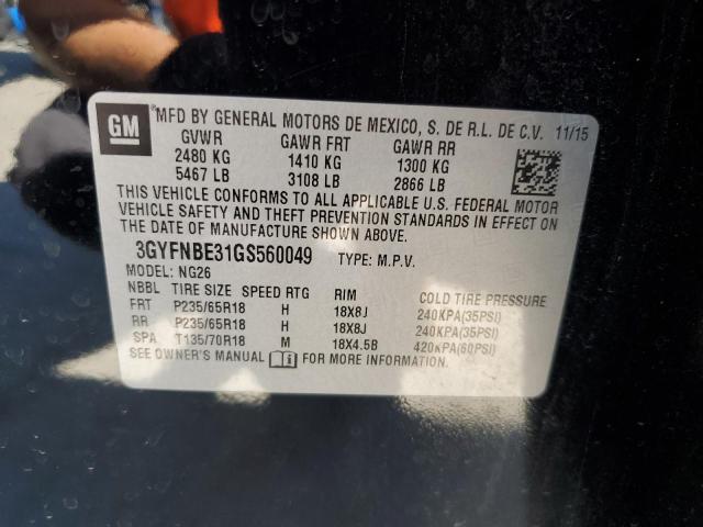 3GYFNBE31GS560049 Cadillac Srx Luxury Collection