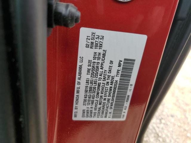 5FNRL6H9XNB003534 Honda Odyssey Elite