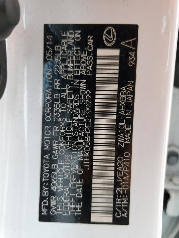 JTHKD5BH2E2199799 Lexus CT 200