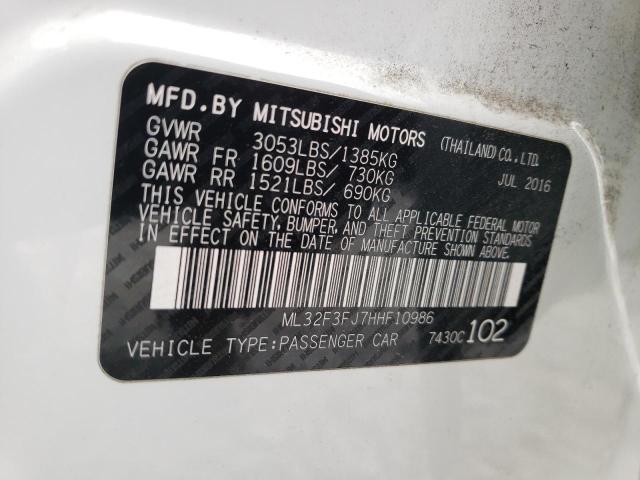 ML32F3FJ7HHF10986 Mitsubishi Mirage G4 Es
