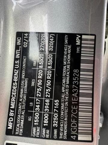 4JGDF7CE1EA373528 Mercedes-Benz Gl 450 4matic