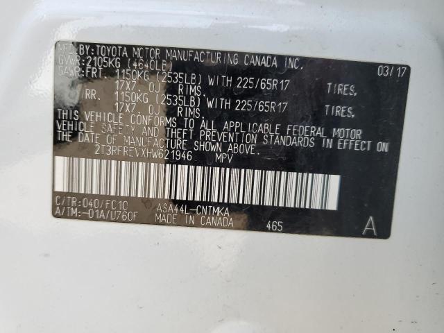 2T3RFREVXHW621946 Toyota Rav4 Xle