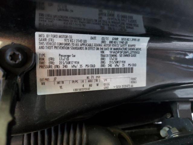 1FADP3F29FL275502 Ford FOCUS SE
