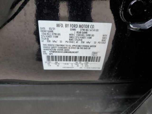 1FM5K8HC2MGB28357 Ford Explorer Platinum