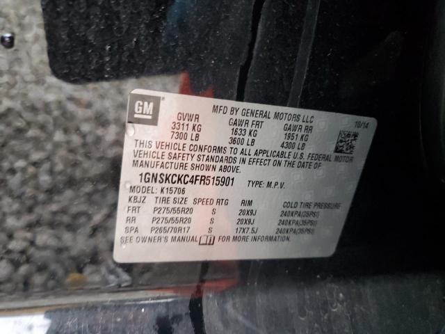 1GNSKCKC4FR515901 Chevrolet Tahoe K1500 Ltz