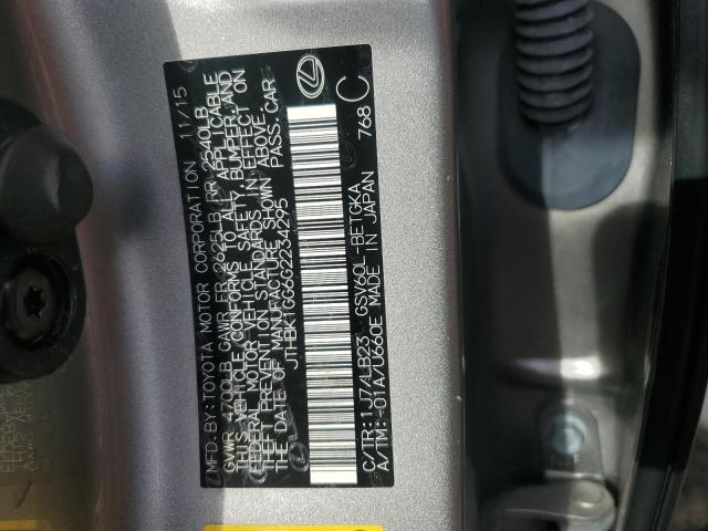 JTHBK1GG6G2234295 Lexus ES 350