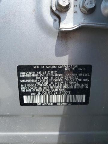 JF2SKAPC7KH439291 Subaru Forester Sport