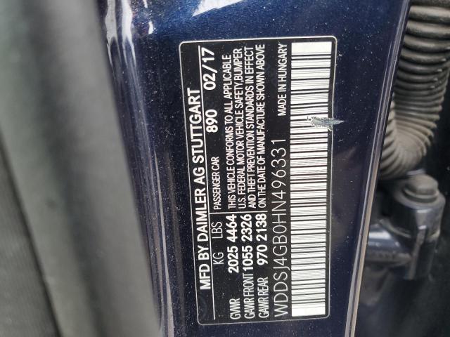 WDDSJ4GB0HN496331 Mercedes-Benz CLA 250 4MATIC