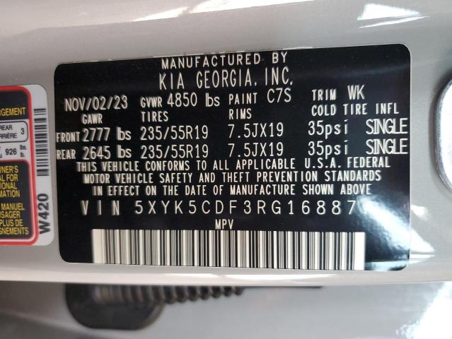 5XYK5CDF3RG168877 KIA Sportage Sx Prestige