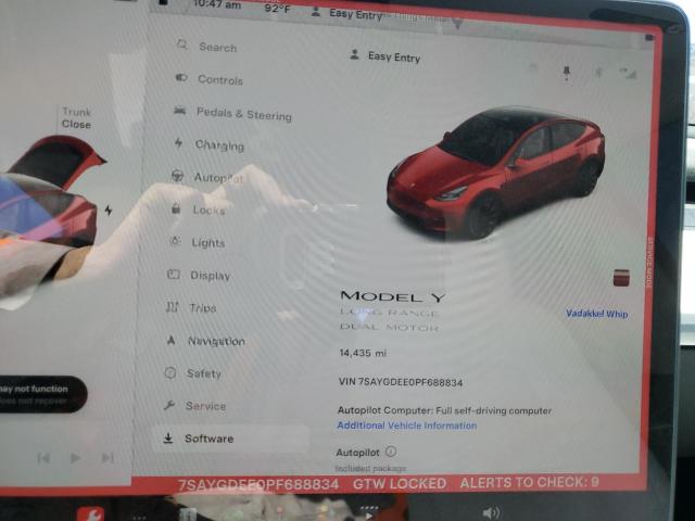 7SAYGDEE0PF688834 Tesla Model Y