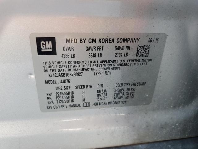 KL4CJASB1GB730927 Buick Encore