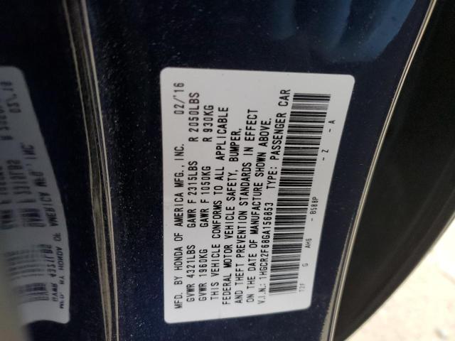 1HGCR2F68GA156853 Honda Accord Sport