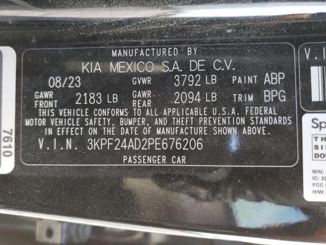 3KPF24AD2PE676206 KIA FORTE LX