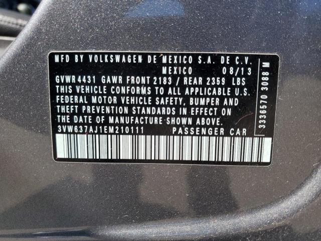 3VW637AJ1EM210111 Volkswagen Jetta Hybrid