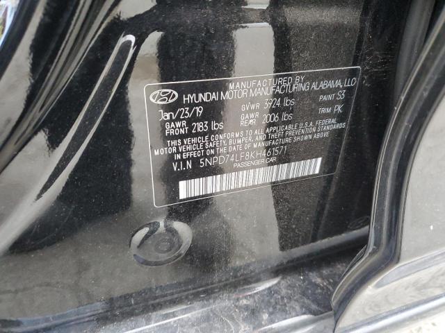 5NPD74LF8KH461571 Hyundai ELANTRA SE