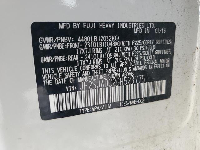 JF2SJADC2GH523775 Subaru Forester 2.5i Premium