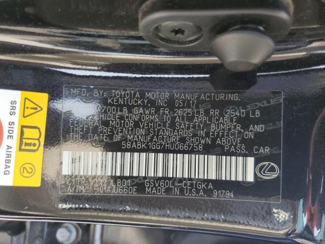 58ABK1GG7HU066758 Lexus ES 350