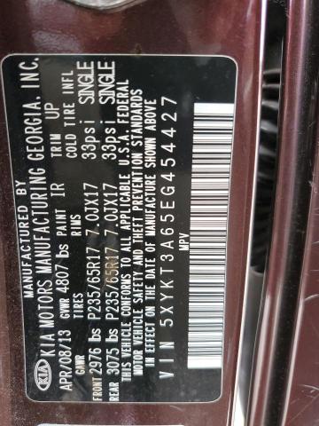 5XYKT3A65EG454427 KIA SORENTO LX