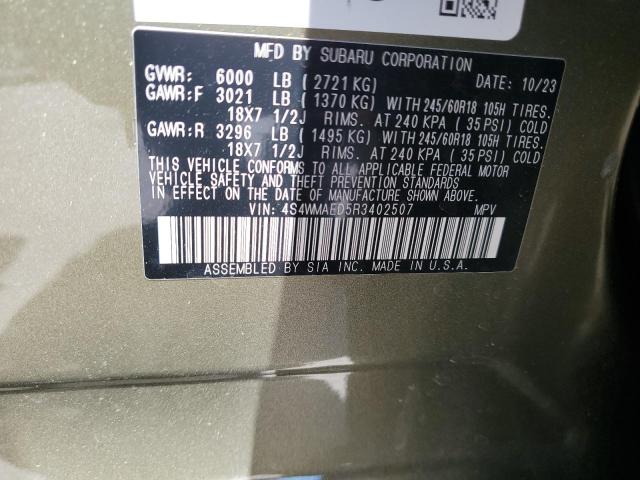4S4WMAED5R3402507 Subaru Ascent Premium