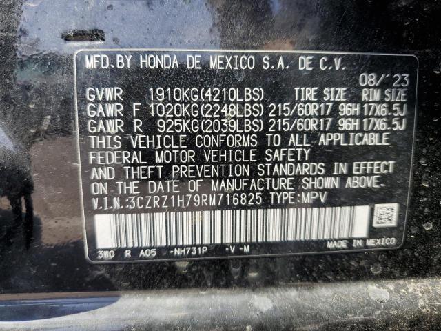 3CZRZ1H79RM716825 Honda Hr-v Exl