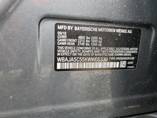 WBAJA5C55KWW05330 BMW 530 I