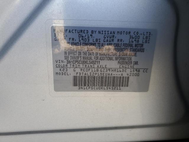 3N1CP5CU0KL545211 Nissan KICKS S