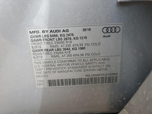 WA1ANAFY3J2197805 Audi Q5 PREMIUM