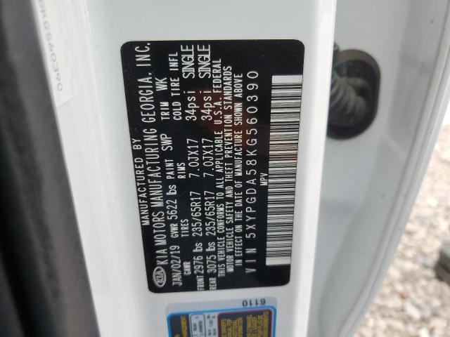 5XYPGDA58KG560390 KIA SORENTO LX