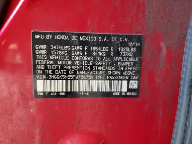 3HGGK5H85FM756754 Honda FIT EX