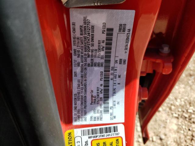 WF0DP3TH7J4127707 Ford FOCUS RS