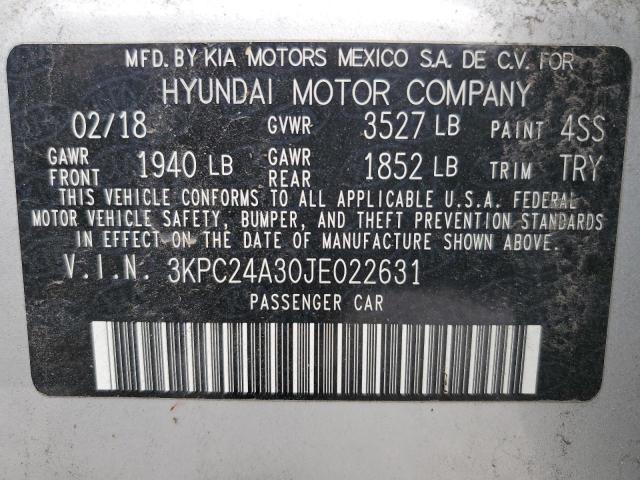 3KPC24A30JE022631 Hyundai ACCENT SE