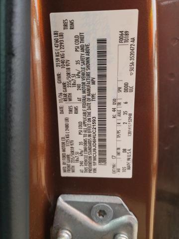 1FMCU9JD6HUC21593 Ford Escape Titanium