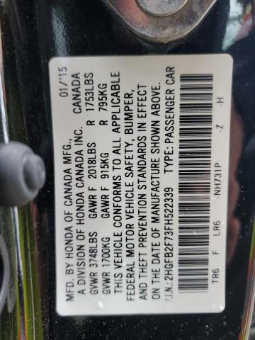 2HGFB2F73FH522339 Honda CIVIC SE
