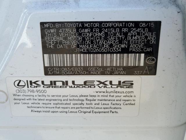 JTHCE1D26G5010334 Lexus IS 350