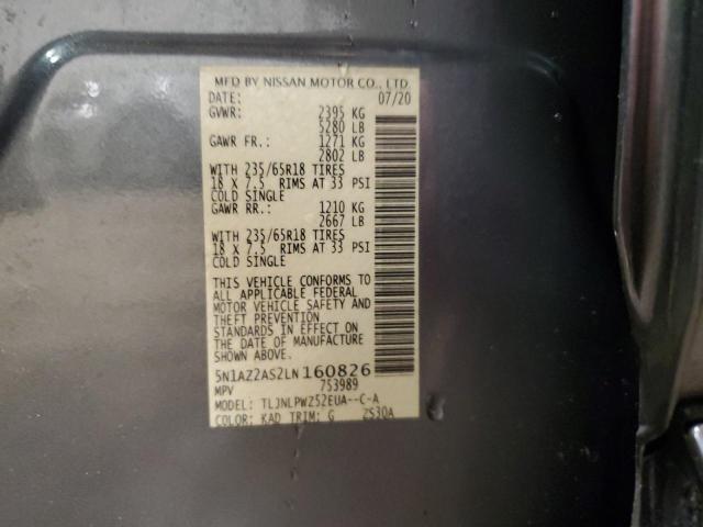 5N1AZ2AS2LN160826 Nissan MURANO S