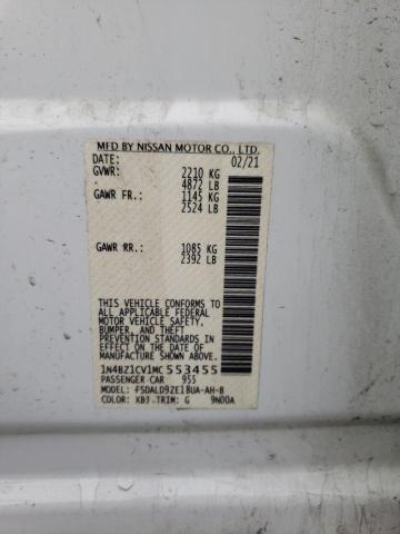 1N4BZ1CV1MC553455 Nissan Leaf Sv Plus