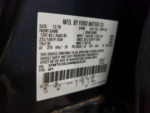 3FMTK3SU6MMA03539 Ford Mustang Mach-e Premium