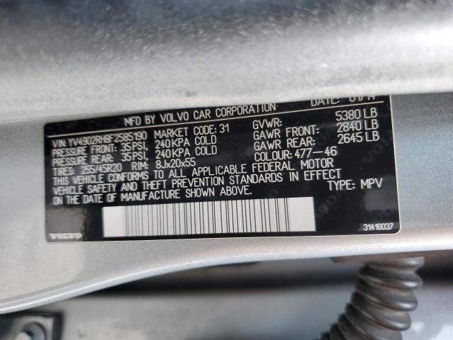 YV4902RH8F2585190 Volvo Xc60 T6 R-design Platinum