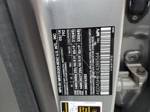 4JGDA5HB1EA388564 Mercedes-Benz Ml 350 4matic