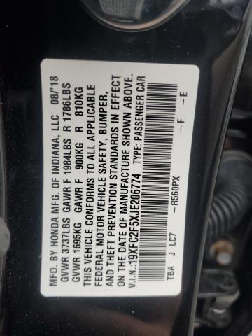 19XFC2F5XJE206774 Honda Civic Lx