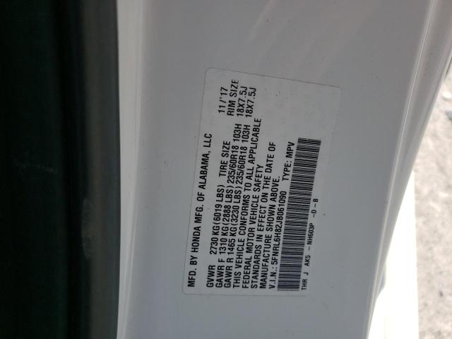 5FNRL6H82JB061090 Honda Odyssey Touring