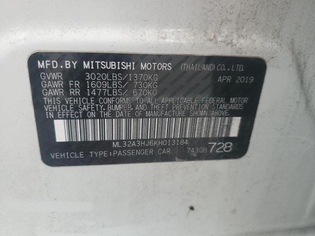 ML32A3HJ6KH013184 Mitsubishi MIRAGE ES
