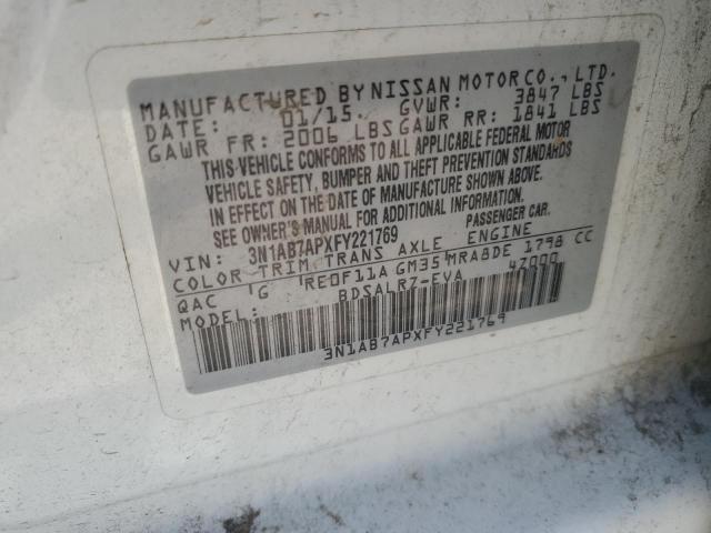 3N1AB7APXFY221769 Nissan SENTRA S