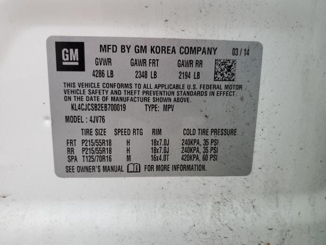 KL4CJCSB2EB700019 Buick Encore
