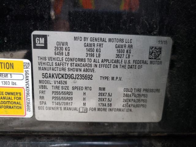 5GAKVCKD9GJ235692 Buick Enclave