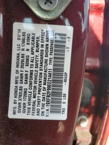 19XFB2F99EE214411 Honda CIVIC EXL