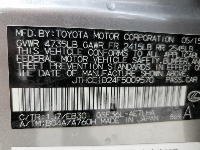 JTHCE1D24F5009570 Lexus IS 350