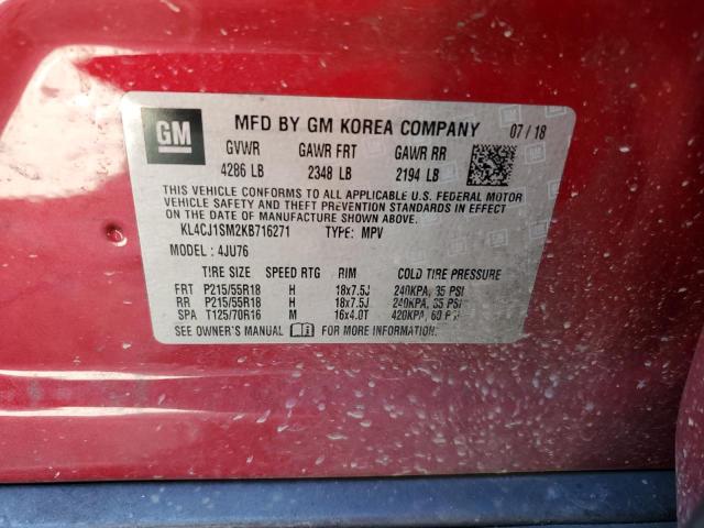 KL4CJ1SM2KB716271 Buick Encore Sport Touring